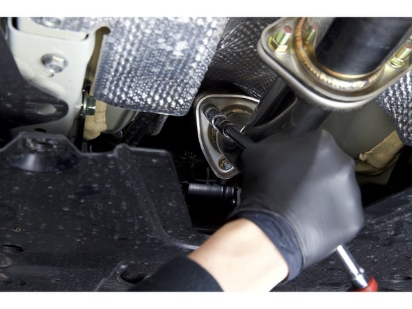 Tighten the exhaust system, starting at the forward most part.