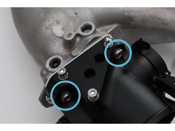 Using the supplied thermal gasket and stainless mounting hardware, attach your HR throttle body to your intake manifold of choice. (RBC shown)