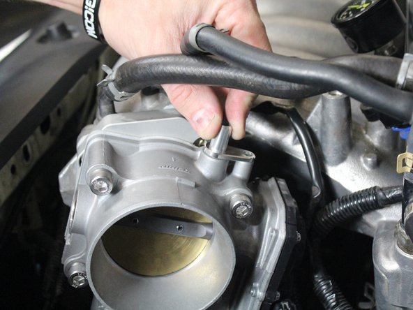 Used the supplied bolt to tighten down the bracket for the vacuum fitting.