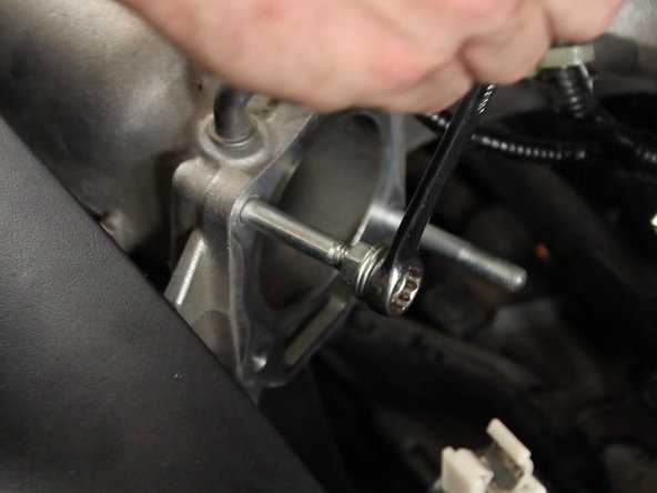 Tighten the two nuts together, this will lock the nuts together.