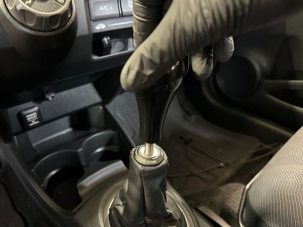 Last step is to install shift knob and boot collar.