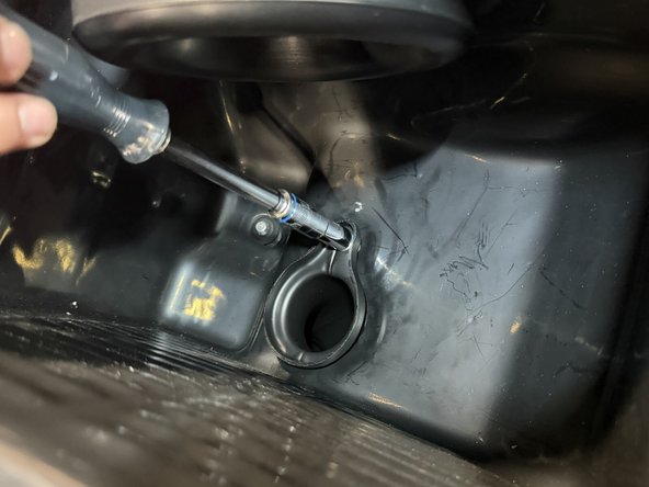 Install the supplied bolt to hold the airbox section to the box.