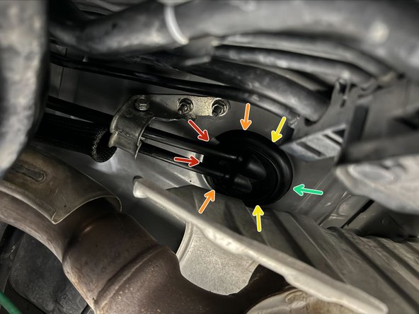 Put grommet onto cables.