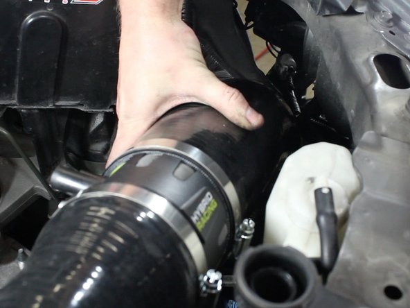 Slide the HR intake into place. Make sure there is enough room near the fender well.