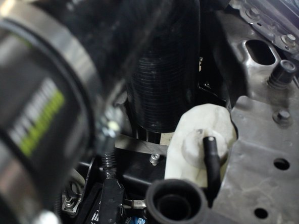 Slide the HR intake into place. Make sure there is enough room near the fender well.