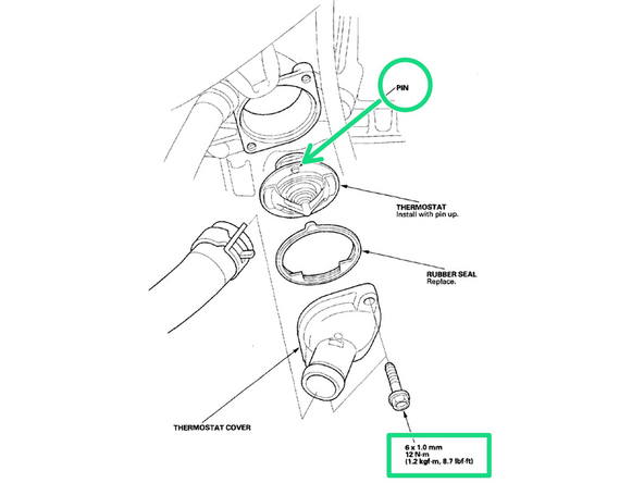 Install with the pin up. Do not install upside down.