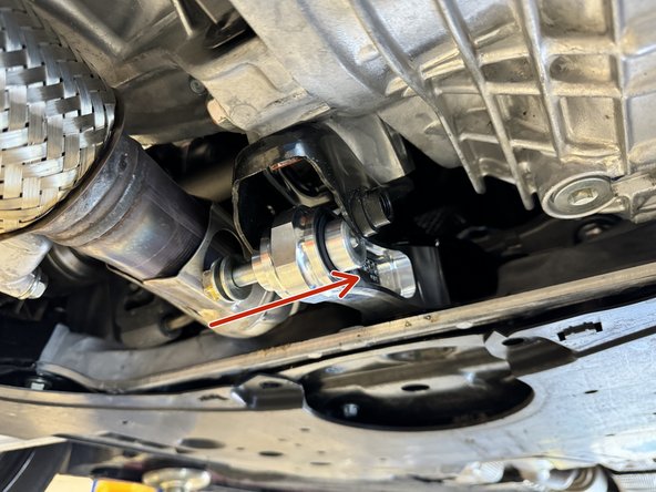 Repeat the process as before, put the bolt halfway in and slide the mount in towards the rear subframe.
