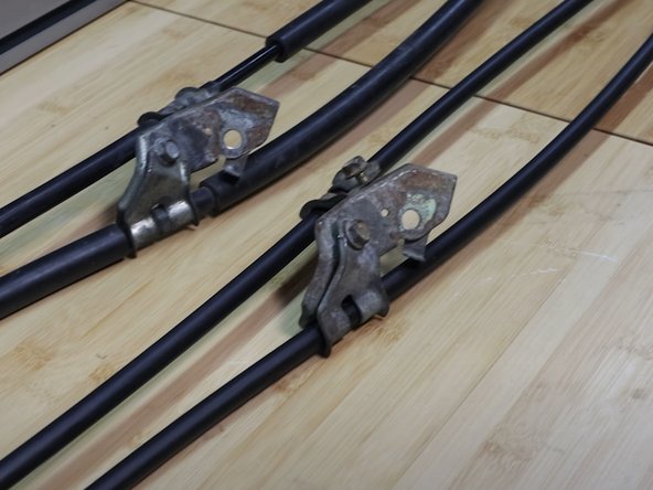 Be sure to cut only one line since the new cables will fit directly into the opening.