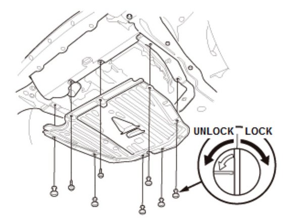You must gain access to the bottom of the shifter cables so removal of the underpanel is necessary.