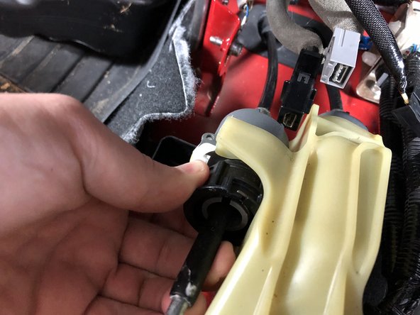 Use your fingers (or a flat head screw driver) to spin the shifter cable. Make sure it spins freely.