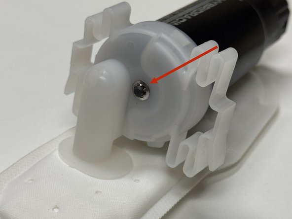 Install the new supplied pump filter and use the provided retaining clip to hold it in place.