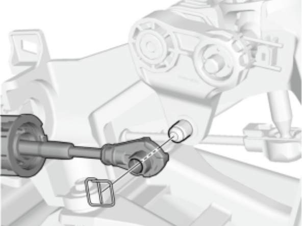 Remove the retaining clip from the shifter cable end link and slide the cable off.