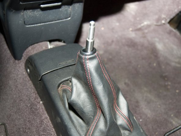 If you want the offset block to be visible after installation, the shift boot should be installed before the offset block.
