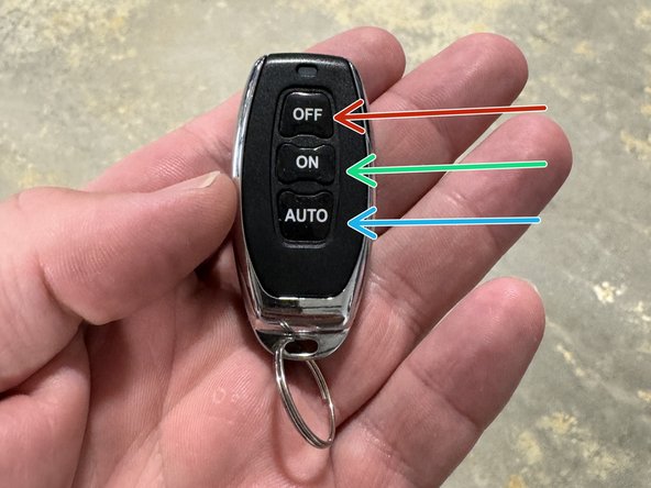 On the key FOB, there are three buttons.