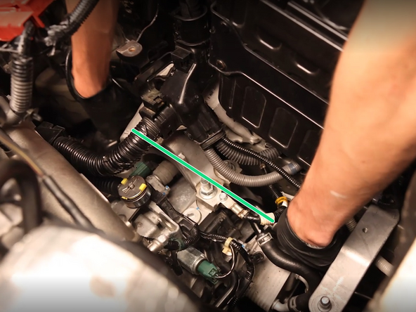 Make sure the banjo side goes UNDER the factory brake line.