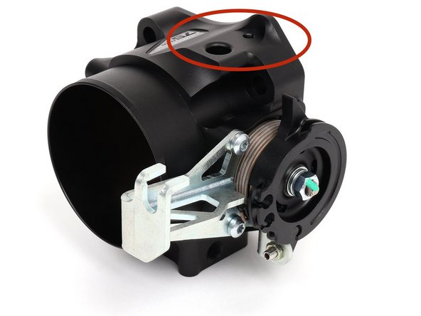 Use the supplied 16mm screw to attach the MAP sensor to the top of the throttle body.