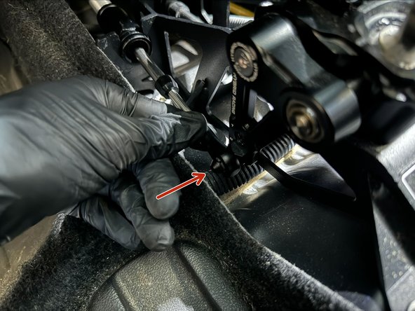 Push LR cable endlink onto shifter pin.