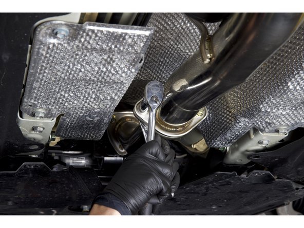 Tighten the exhaust system, starting at the forward most part.