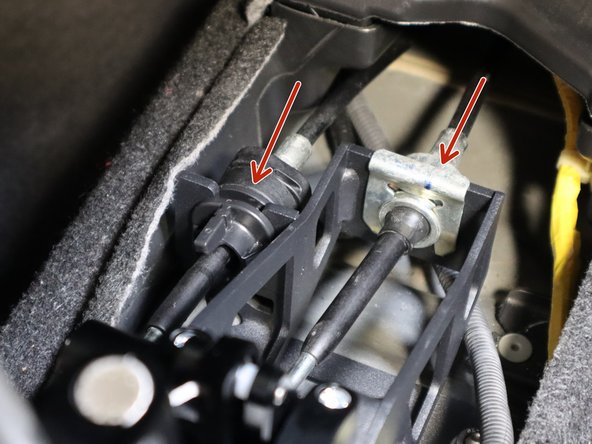 Be sure to rotate the LH cable and slide it into place. Make sure it rotates back to lock into place.