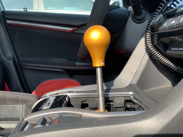 We removed the shift boot and collar for these images. It will 100% work with the stock knob, stock boot and collar.