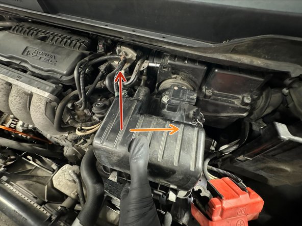 Rotate front of Intake-Box upwards.