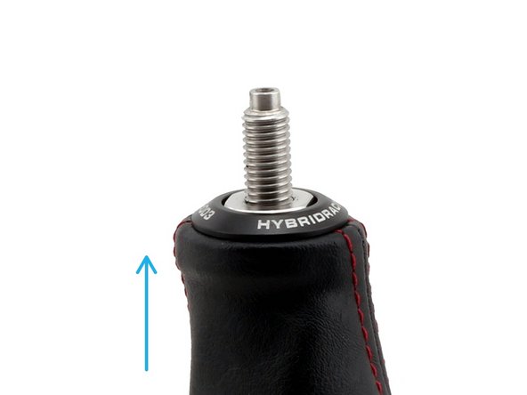 Once you have your shift knob threaded on, use a wrench to tighten the stainless steel sleeve against the knob, locking it into place.