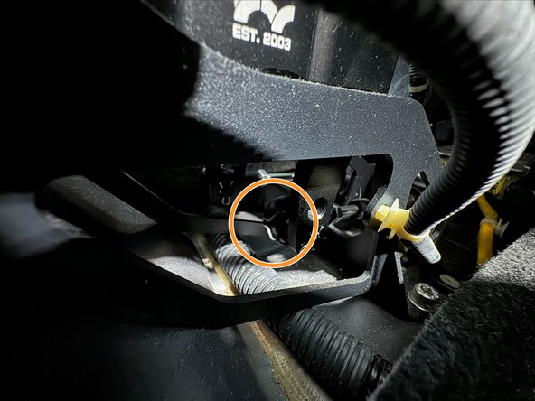 Remove cotter-pin holding Left-Right cable to shifter.