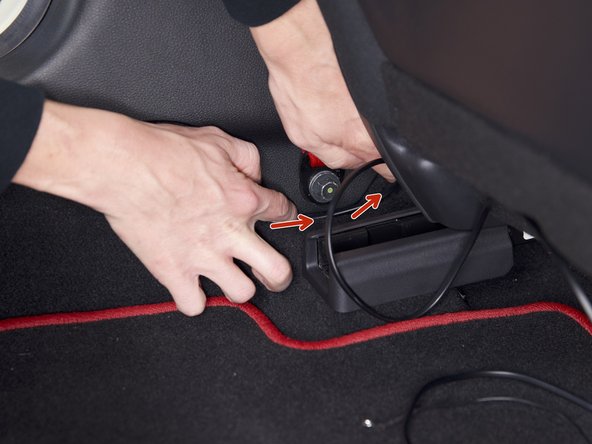 Route the harness under the panels along the sill. You can tuck the wiring under the panels, under the seat belt mount.