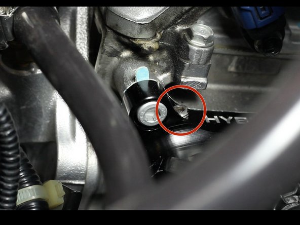 Be sure that the car has enough coolant and monitor your temperature gauge. Once the engine warms up, the thermostat will open requiring you to add more coolant to the system.