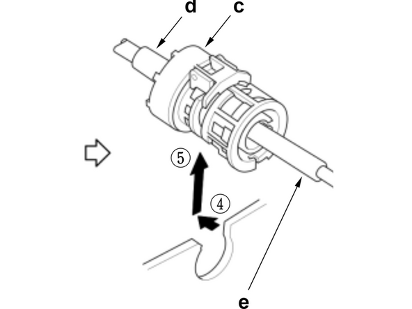 2: After the cable is unlocked, spin the cable lock to relieve the tension on the cable.