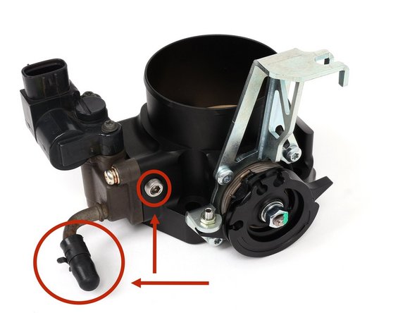 To use this throttle body with a functional IACV but without the coolant pass through, you will need to install the supplied rubber cap and hose clamp and the 1/8th NPT block off plug.