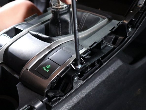 Use a phillips screwdriver and remove the two retaining screws.