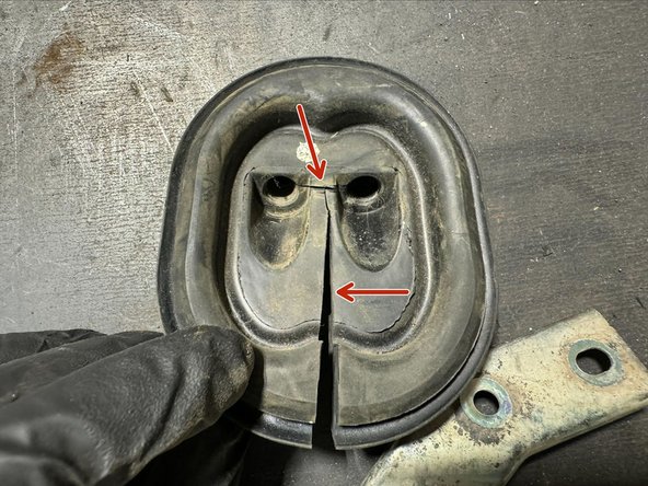 If cut differently from shown in guide, it can be much more difficult to reinstall with Hybrid Racing Shifter Cables.