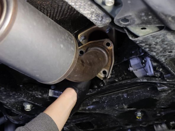 Let the exhaust hang down.