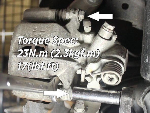 Re-install brake pad alignment clip and re-install the caliper.