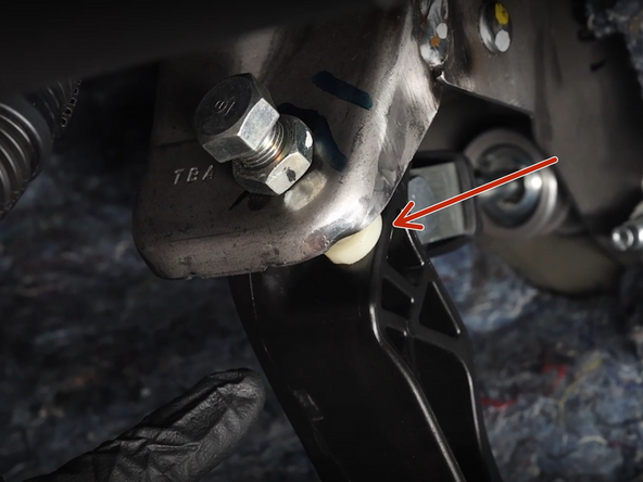 Once the CMC is tight against the firewall, pull the pedal upwards towards the pedal stop.