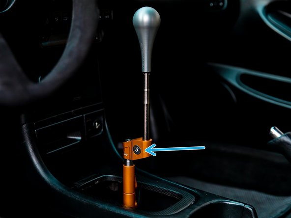 The shift rod is adjustable up to 3 inches higher than a stock shifter. Loosen the hex bolt on the offset to raise or lower the knob position.