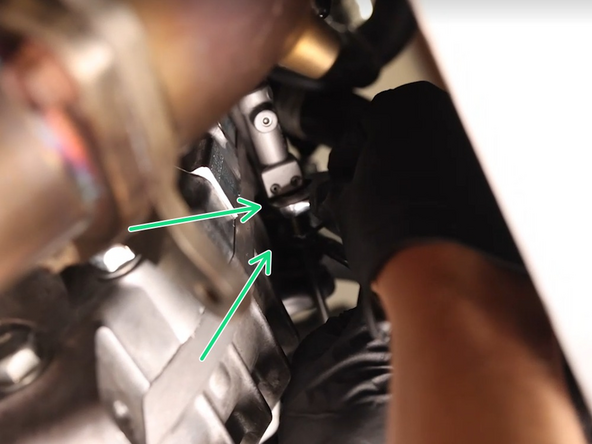 Remove the clutch line at the slave cylinder.