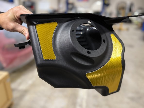 Smooth every piece down and check full coverage. No lifted edges or bubbles. You may have some stray fiberglass; if any strands are long, trim them a little, otherwise this step is done.
