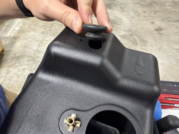 Insert the ball grommet into the bottom of the intake.