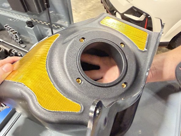 While holding the velocity stack as shown in the last image, seat it flush against the box from the outside, then move to the next step.