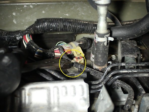 Cut the next clip up that attaches the o2 sensor wire to the firewall.