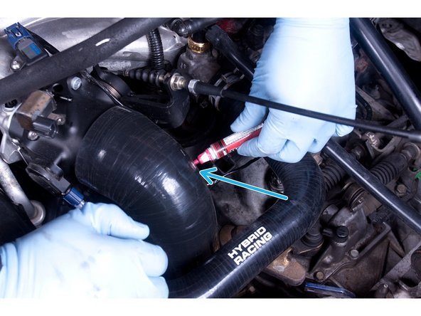 Once you have chosen and marked a location on the tube, remove it from the car.