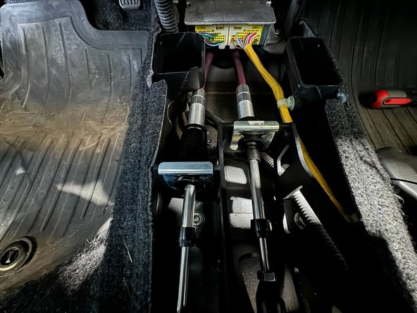 Pull down on the slip fit connection to disconnect.