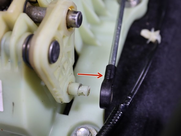 Remove the shifter cable cotter pin and slide the shifter cable off.