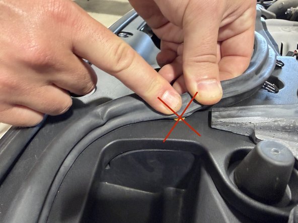 You use this seal again later in the install, so set it aside where it stays clean.