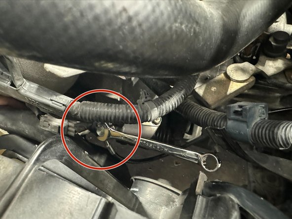 Hold fitting on SLV Cylinder with the 17mm wrench.