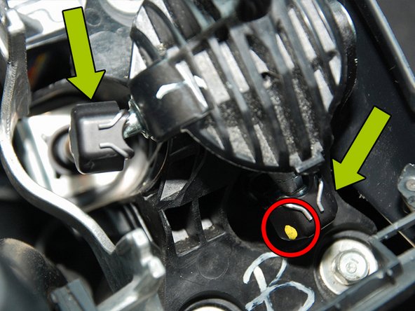 Moving back into the interior, pull the cables up to the shifter making sure that you have them going to the correct side.