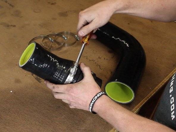 Don't fully tighten the clamps and you may need to wiggle and adjust them.