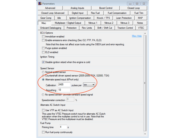 Open KManager and select the MISC tab.